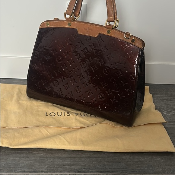 Louis Vuitton Glossy Brown and Tan Satchel - Picture 2 of 5
